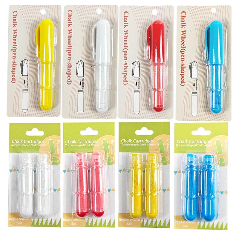 Tailor Chalk Marker - Scribing Powder ปากกาผงวาดภาพตัดเย็บผงตัดเย็บเย็บเสื้อผ้าเย็บเครื่องมือเสริมสีขาว