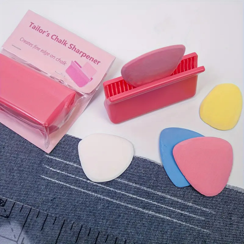Tailor Chalk Marker - ที่เหลาชอล์กสำหรับช่างตัดเสื้อ, คลิปหนีบผงชอล์ก, อุปกรณ์เย็บผ้า DIY, ปากกาชอล์กสำหรับผ้า พกพาสะดวก