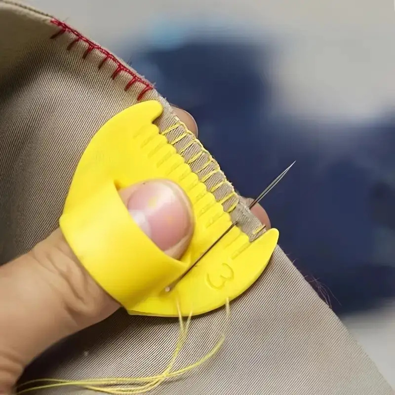 Textile Sewing Patterns - ชุดอุปกรณ์เย็บมือ DIY 4 ชิ้น สำหรับเย็บขอบผ้า พร้อมอุปกรณ์เย็บผ้าแบบใช้เข็ม