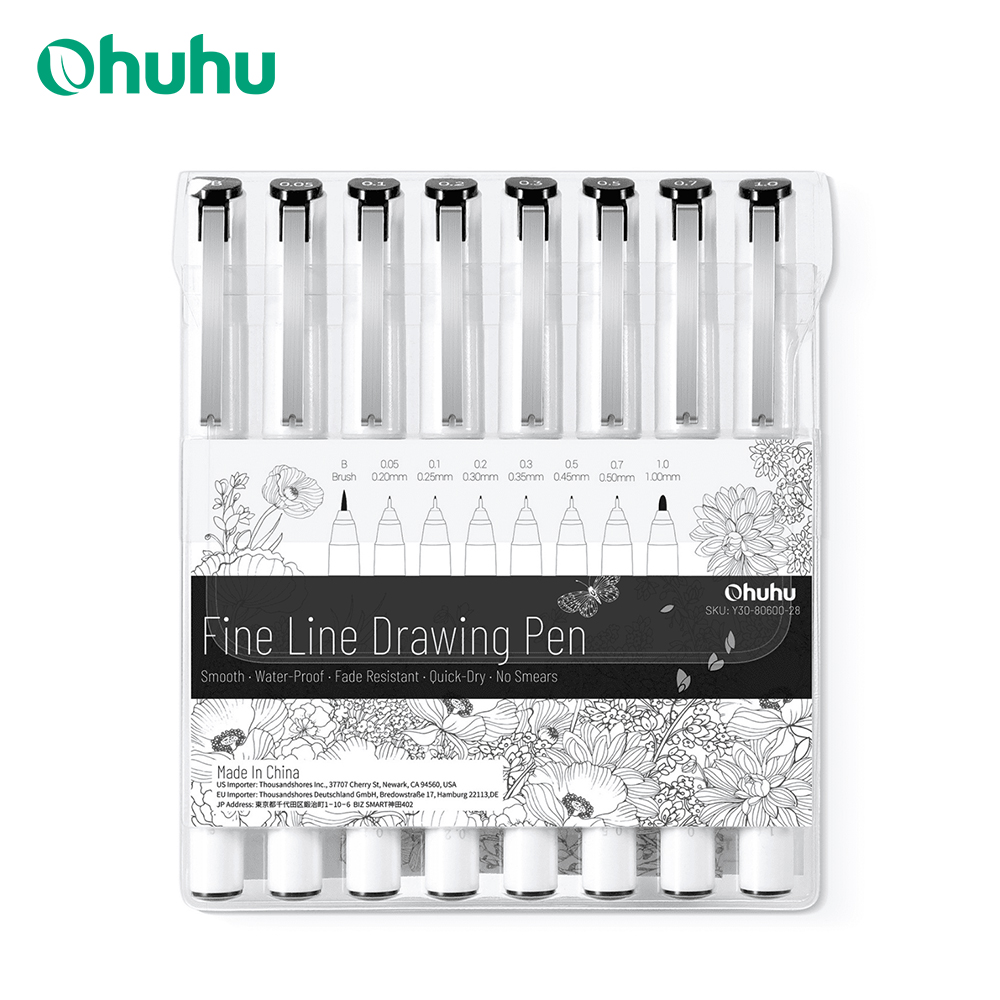 Copic Marker Sketch - Ohuhu Micro ปากกา Fineliner วาดปากกา 8