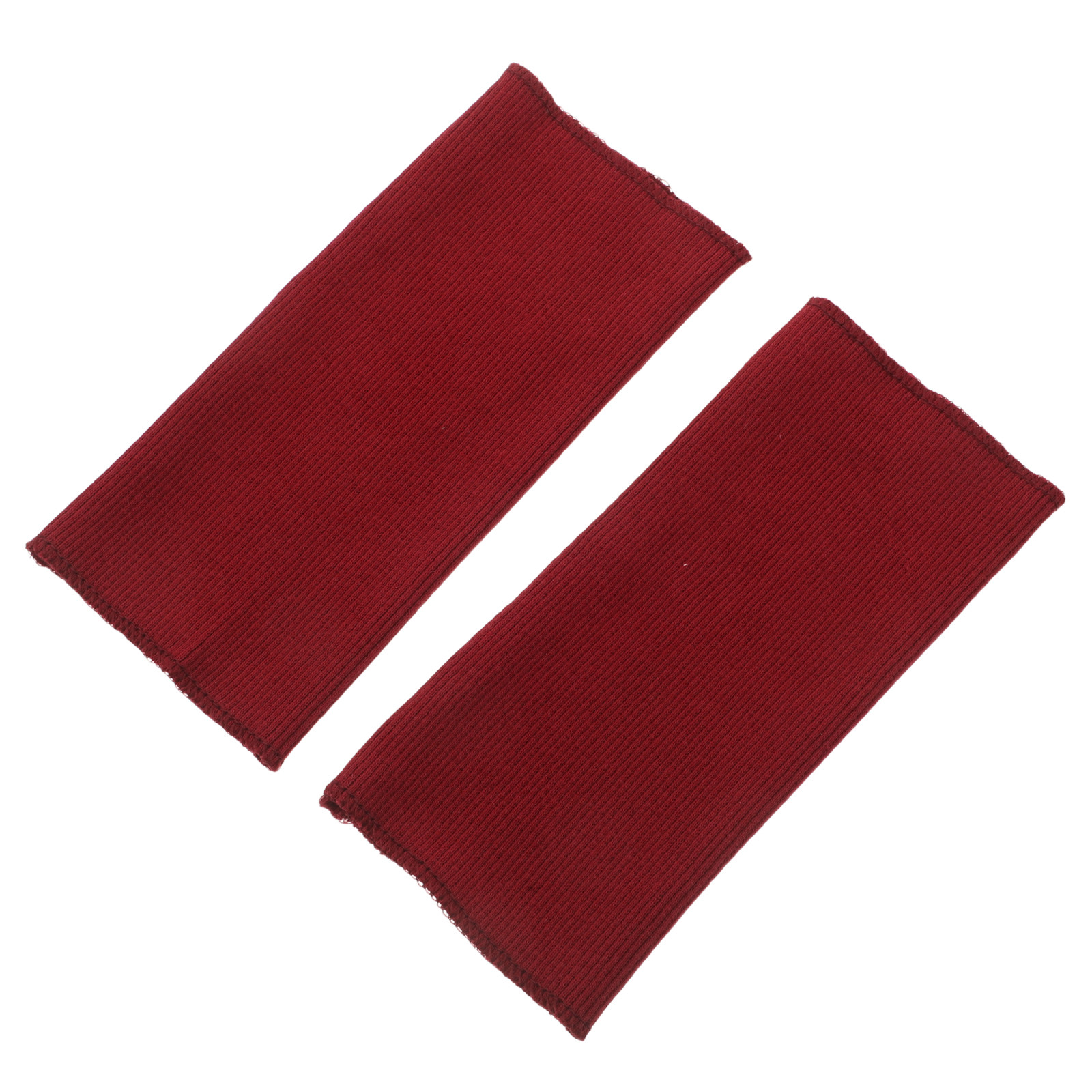 Textile For Sewing - ผ้าริบถักสีแดงเข้ม 1 คู่ สำหรับตกแต่งปลายแขนเสื้อ กางเกง ซ่อมแซมปลายแขนเสื้อแจ็คเก็ต