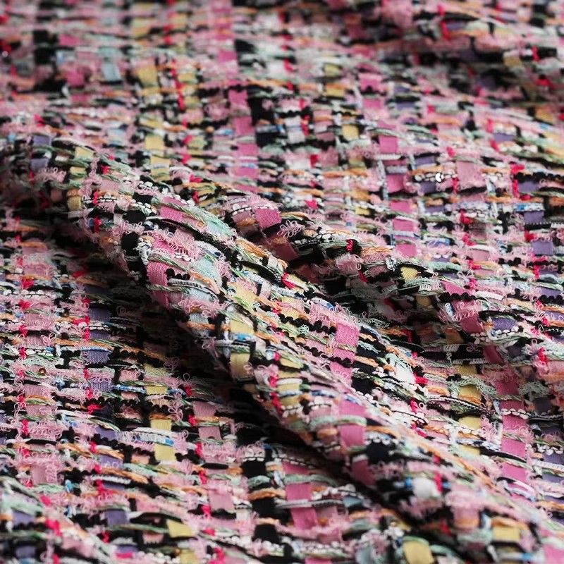 สีชมพูราสเบอร์รี่ ผ้าทวีดสีสัน - Sewing Tweed Fabric บทวิจารณ์และราคา