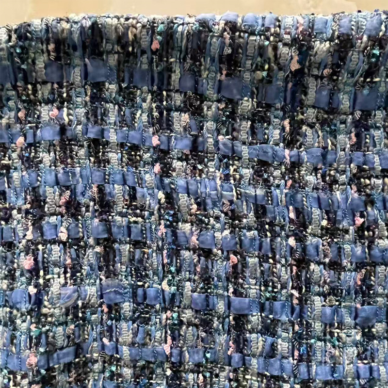 ผ้าทวีดเนื้อหนาสีน้ำเงินย้อมเส - Sewing Tweed Fabric บทวิจารณ์และราคา