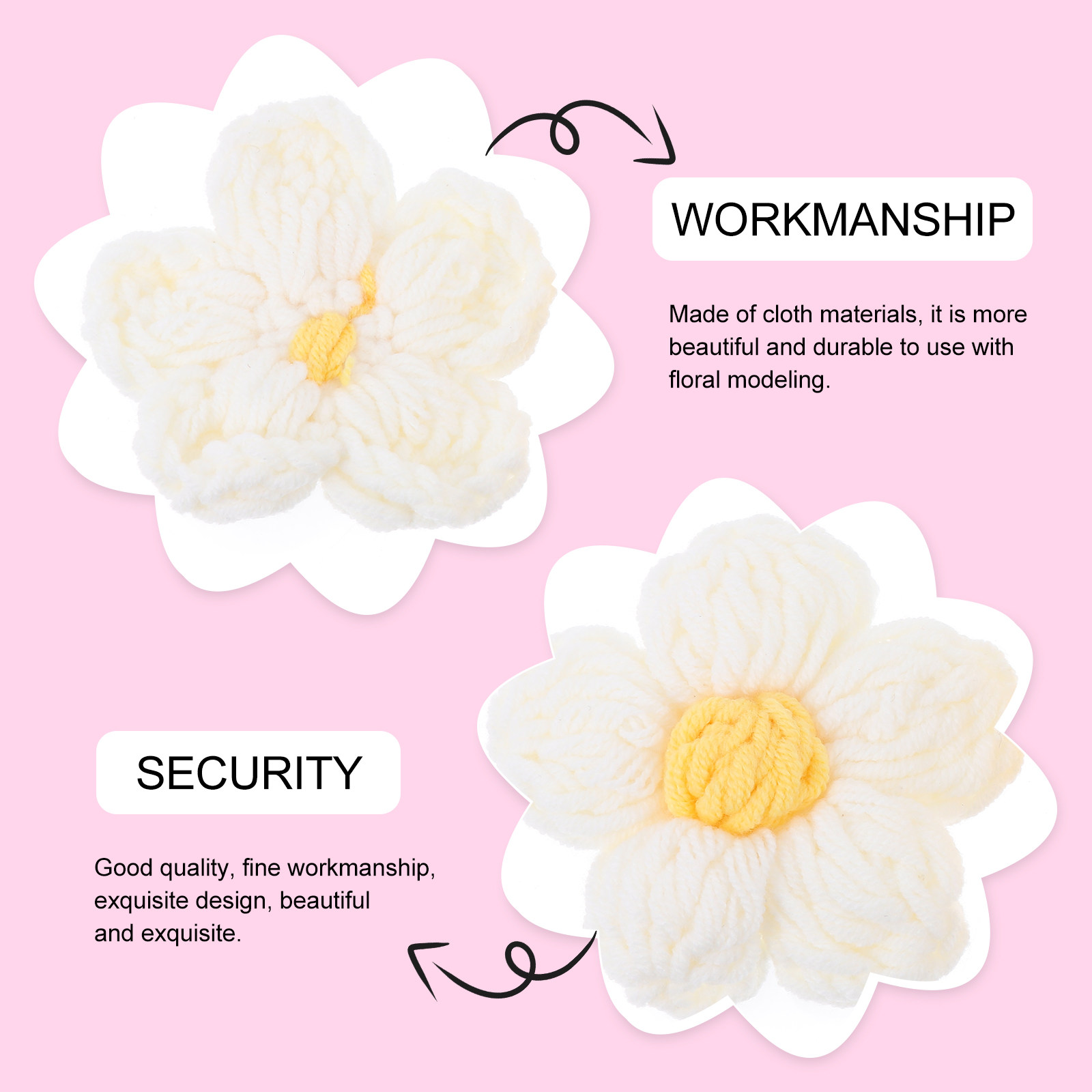 อุปกรณ์ตกแต่งดอกไม้ถักโครเชต์  - Sewing Garments บทวิจารณ์และราคา