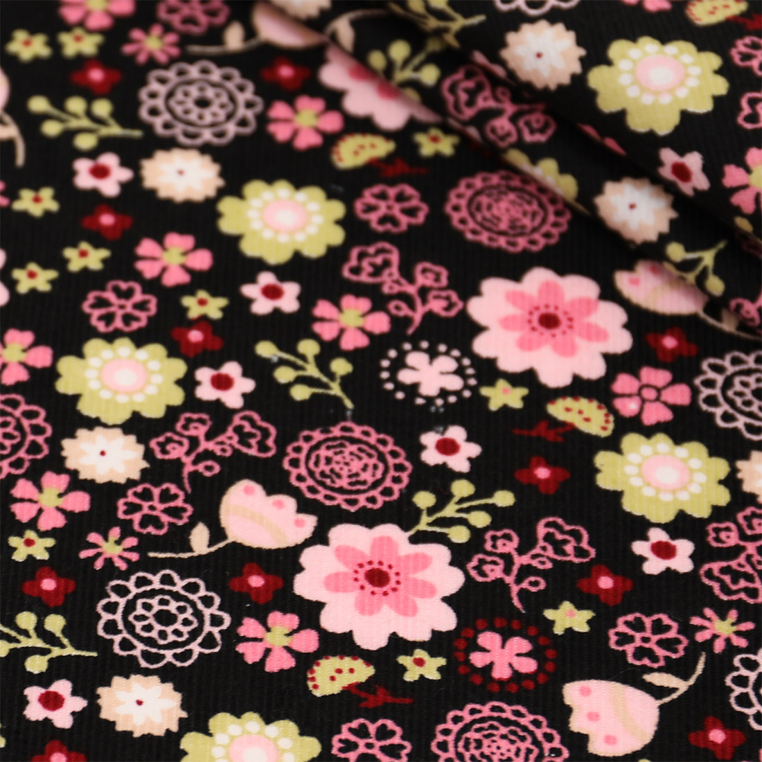 ผ้าคอร์ดูรอยลายดอกไม้ 100% ผ้า - Textile Sewing Patterns บทวิจารณ์และราคา