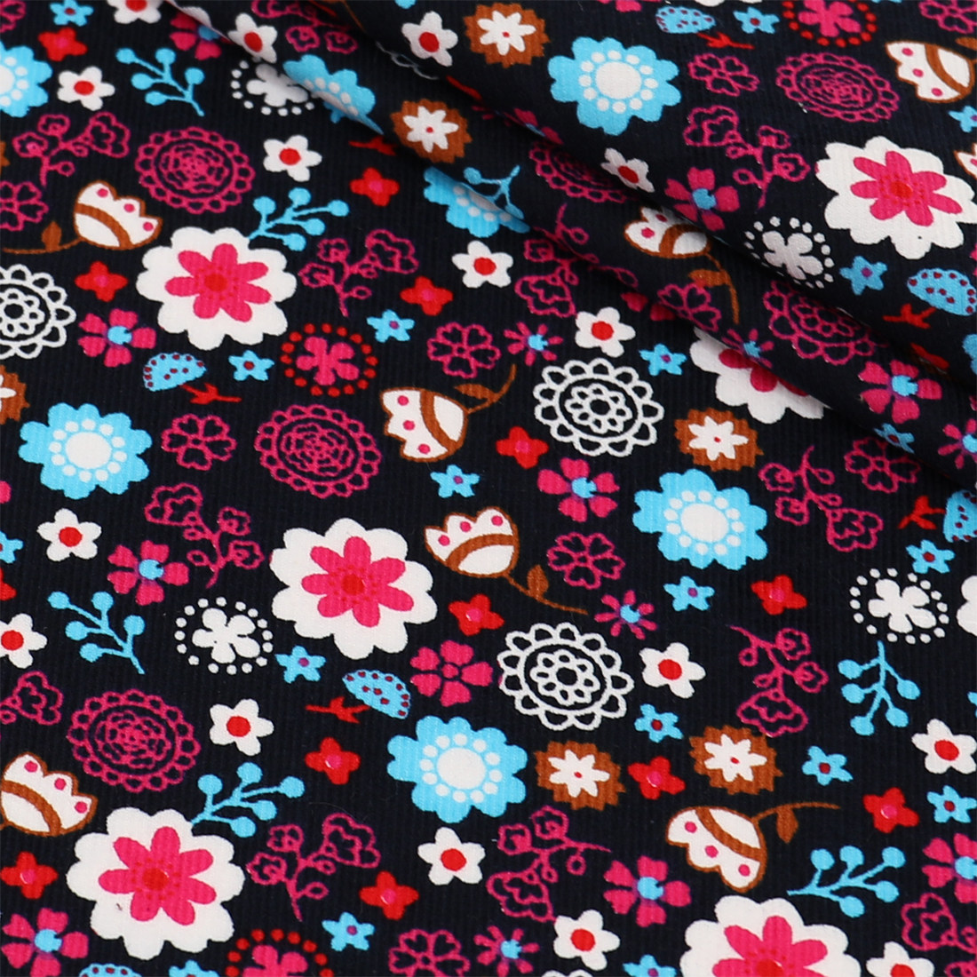 ผ้าคอร์ดูรอยลายดอกไม้ 100% ผ้า - Textile Sewing Patterns บทวิจารณ์และราคา