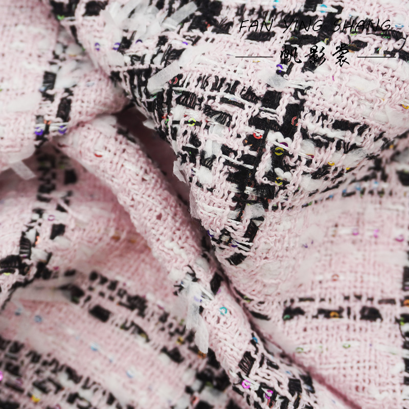 ผ้าทวีดลายสก็อตสีชมพูคลาสสิกปร - Sewing Tweed Fabric บทวิจารณ์และราคา