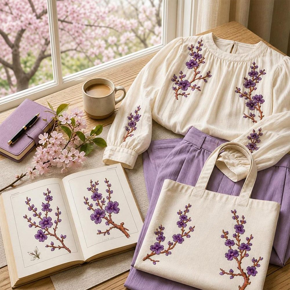 แผ่นปะลายดอกซากุระแบบ DIY สำหร - Textile For Sewing บทวิจารณ์และราคา