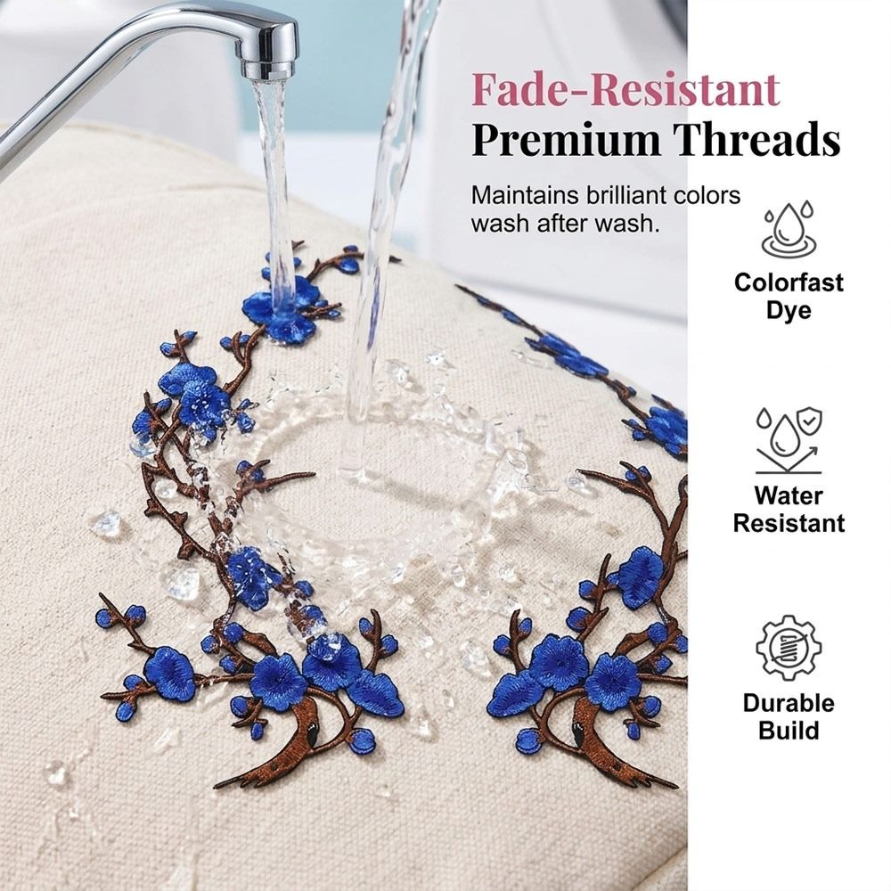 แผ่นปะลายดอกซากุระ DIY แบบรีดต - Textile For Sewing บทวิจารณ์และราคา