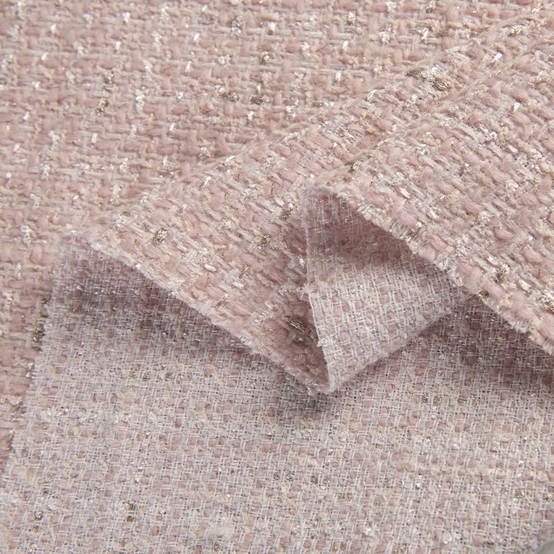 สีเบจและทองเส้นด้ายย้อมผ้าทวีด - Sewing Tweed Fabric บทวิจารณ์และราคา