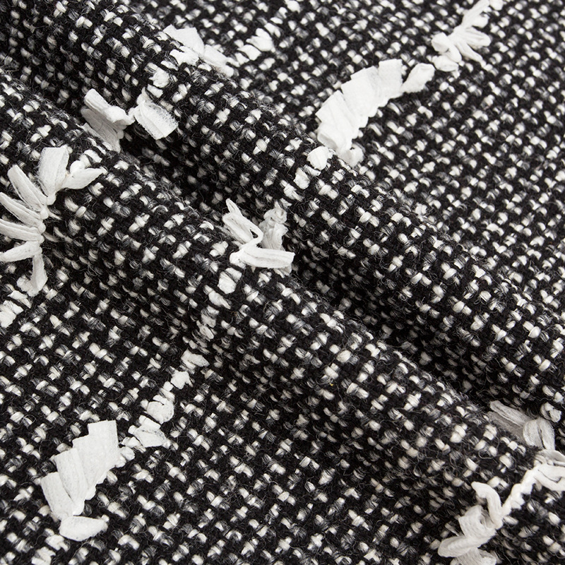 ผ้าทวีดขนสัตว์เนื้อหยาบ 3 มิติ - Sewing Tweed Fabric บทวิจารณ์และราคา