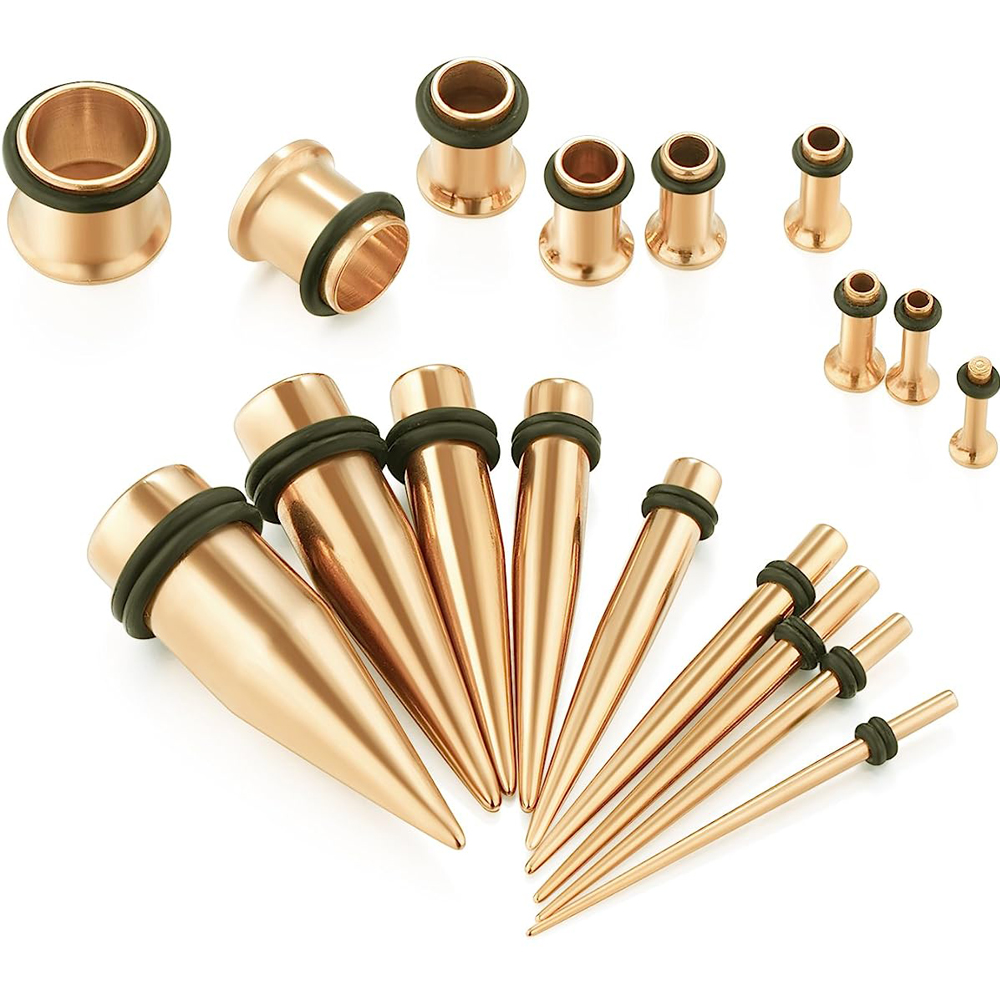 9 คู่สแตนเลสสตีลสีหู TAPER ยืด - Seam Gauge Metal บทวิจารณ์และราคา