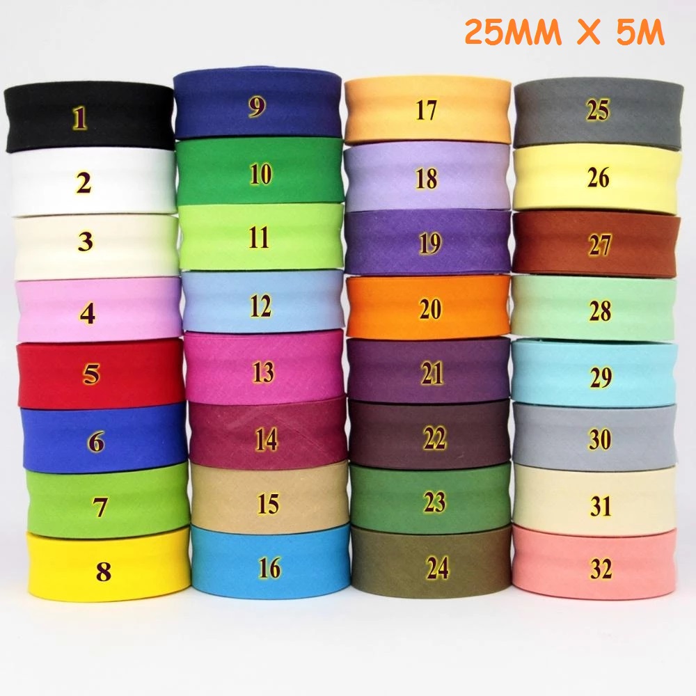 เทปผ้าคอตตอนสำหรับเย็บขอบผ้า ข - Binding Tape Bias บทวิจารณ์และราคา