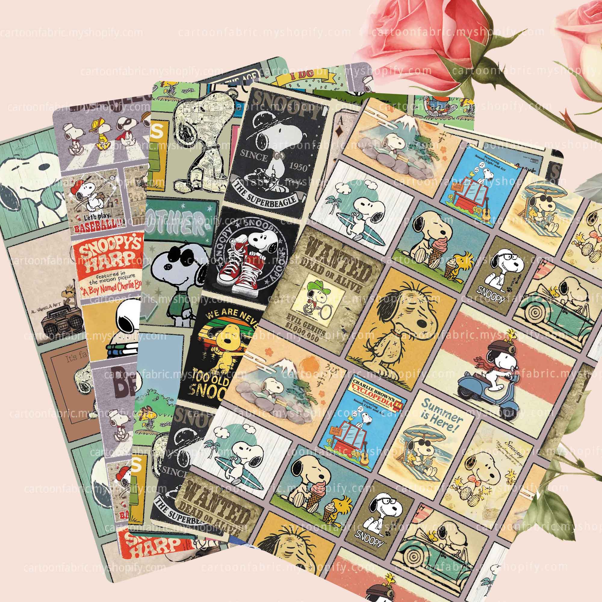 ผ้าลายการ์ตูน Snoopy จาก TAKAR - Textile For Sewing บทวิจารณ์และราคา