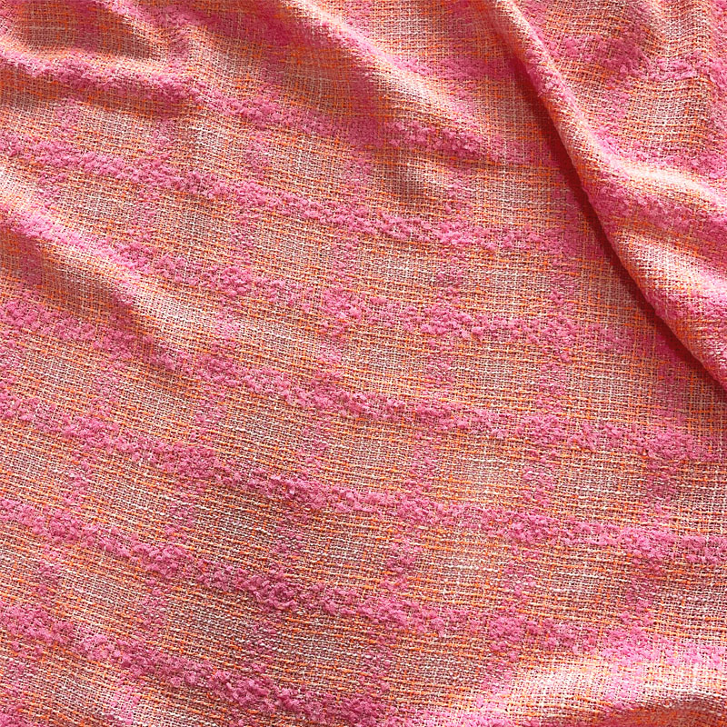 ผ้าทวีดลายตารางสีชมพูและสีส้มพ - Sewing Tweed Fabric บทวิจารณ์และราคา