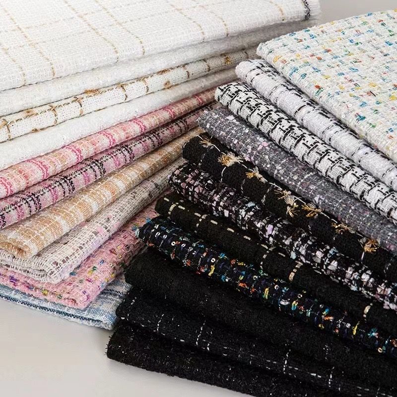 ผ้าทวีดต่อเมตรสำหรับเสื้อคลุมก - Sewing Tweed Fabric บทวิจารณ์และราคา