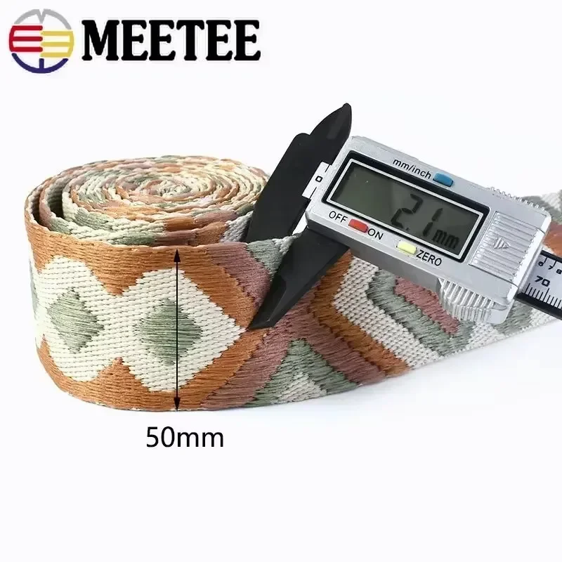 2-5M Meetee 50 มม.เย็บ Jacquar - Binding Tape Bias บทวิจารณ์และราคา