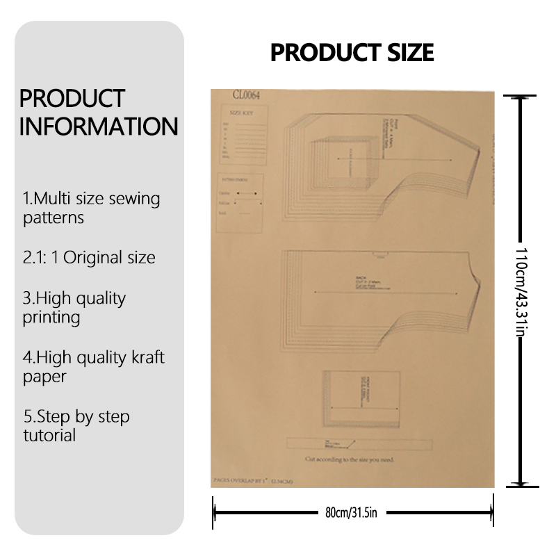แพทเทิร์นการตัดเย็บเสื้อกั๊กผู - Textile Sewing Patterns บทวิจารณ์และราคา