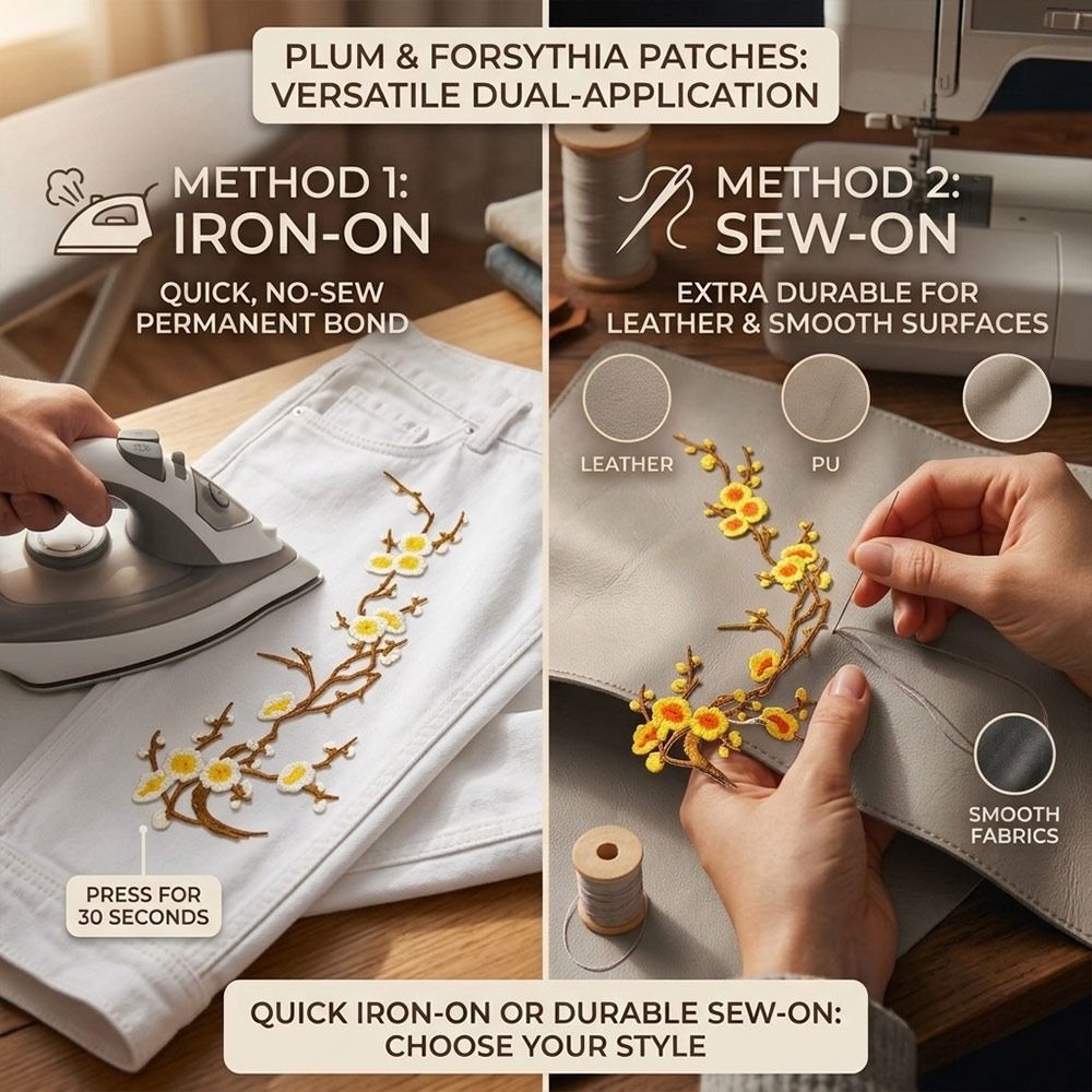 แผ่นปะลายดอกซากุระแบบ DIY สำหร - Textile For Sewing บทวิจารณ์และราคา