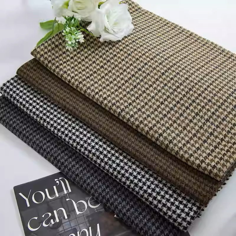 ผ้าทวีดถักลายฮาวด์ทูธสีน้ำตาลอ - Sewing Tweed Fabric บทวิจารณ์และราคา