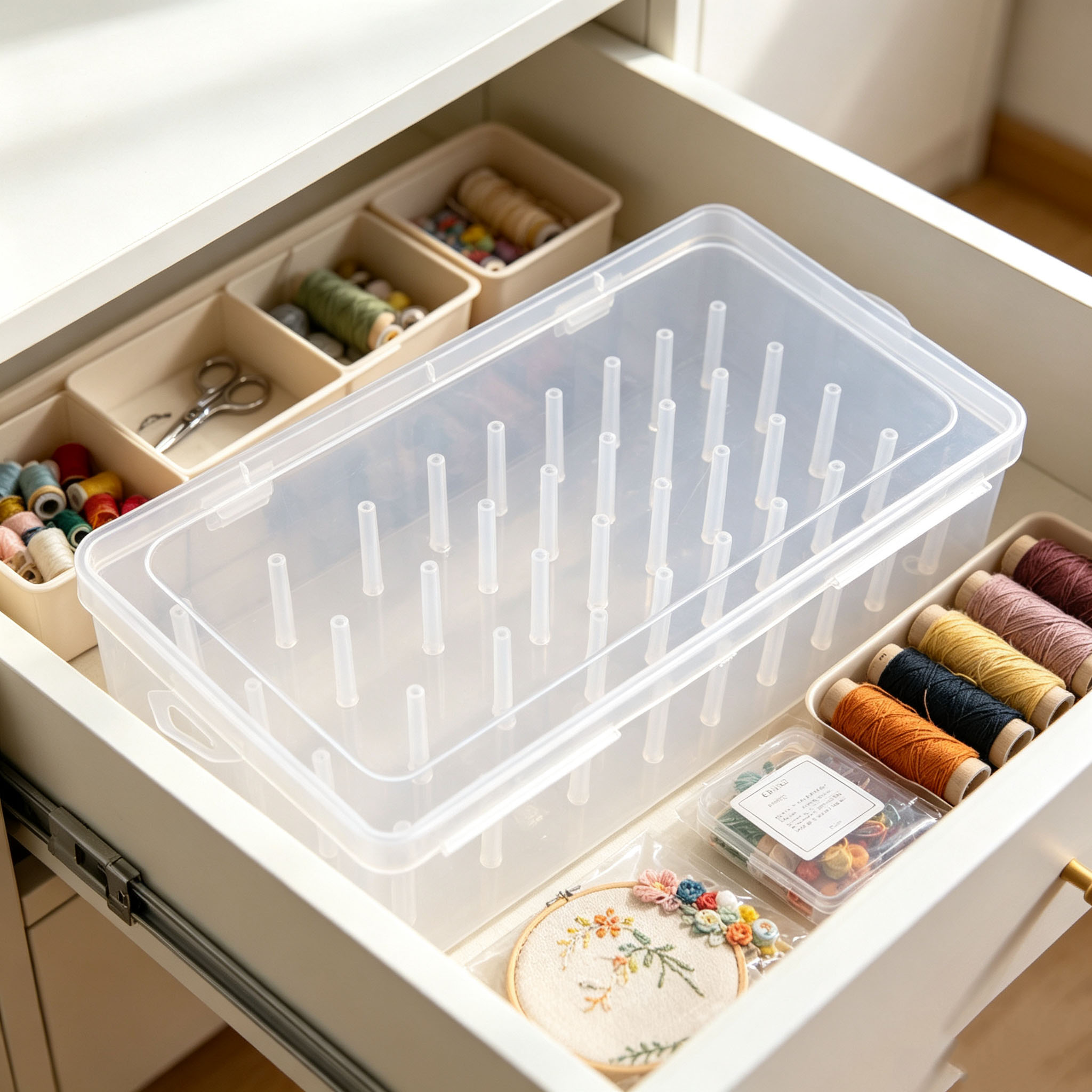 กล่องจัดเก็บด้ายแบบมีหมุด, ที่ - Embroidery Floss Thread บทวิจารณ์และราคา